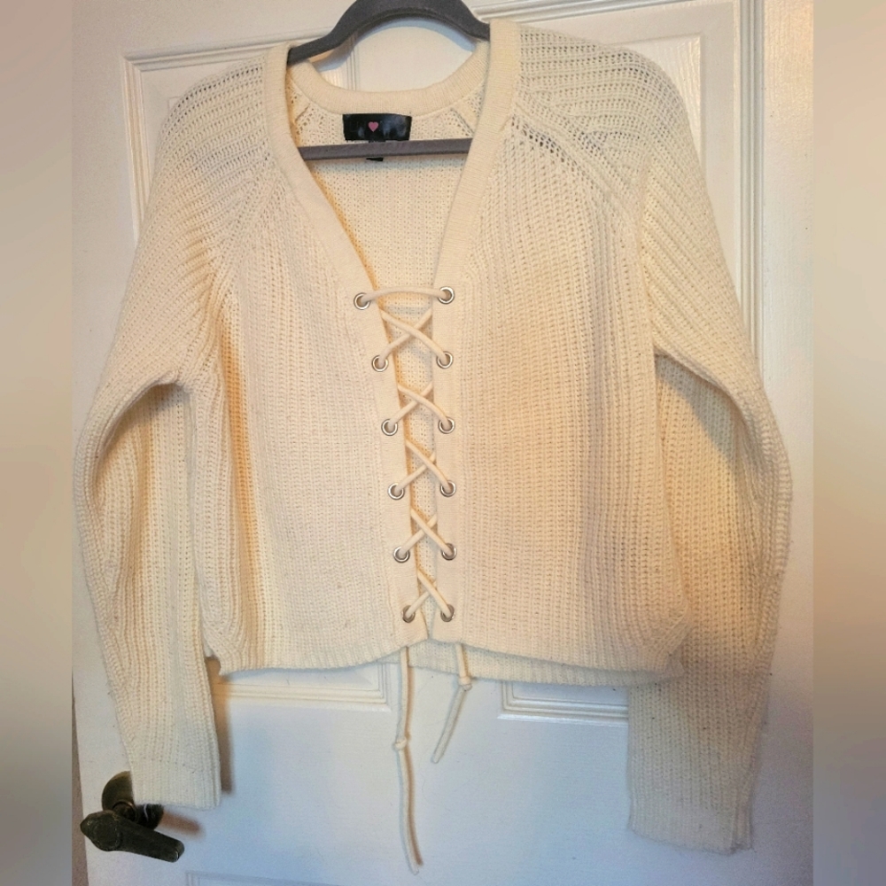 Womans Knit Throw-Over Sweater